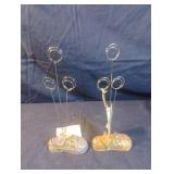 Pink and purple decorative shoes note holders