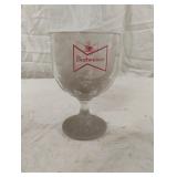 Vintage Budweiser Beer Stemmed Goblet Glass