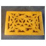 Hand carved wood trinket box