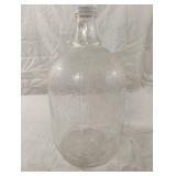 Vintage 1 gallon glass jug with embossed grape