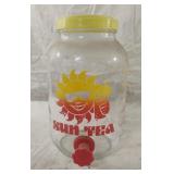 Vintage Sun Tea glass jug with spout
