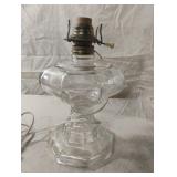Vintage glass electric oil lamp