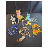 Assorted toys and dream catchers