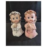 Vintage 5.5" praying child figures angels