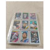 Baseball cards including Bo Jackson and