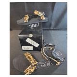 New shu shop size 9 leopard print sandals womens