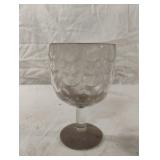 Vintage Stemmed Goblet Glass 6" Tall 16 Oz