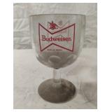 Vintage Budweiser Beer Stemmed Goblet Glass 6"