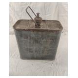 Vintage galvanized metal can