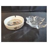 Japanese Satsuma ware ceramic ash tray featuring