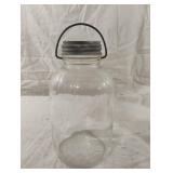 Vintage glass canning jar with zinc lid
