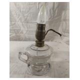 Vintage glass electric lamp