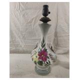 Vintage porcelain Victorian style floral lamp.