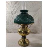 Vintage Mehler brass electric oil lamp