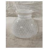 Vintage milk glass hobnail lamp