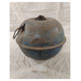 Vintage blue smudge pot