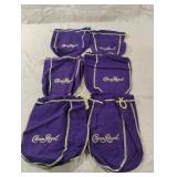 Crown Royal bags. 6 total