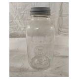 Vintage Atlas Mason jar with zinc lid