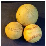 Softball and baseballs