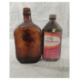 Vintage brown glass bottles