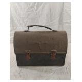 Vintage Thermos "V" model metal done top lunch