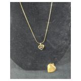 Gold colored 'Mom' Necklace  and Heart Locket