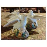 Vintage dove figurines 5' tall