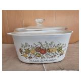 vintage CorningWare casserole dish the 'Spice of