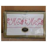 Vintage Pioneer Regency 'Mr & Mrs' embroidered