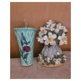 vintage ceramic wall pocket vase, vintage 'Sweet