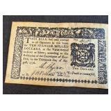 replica or reproduction of a 1776 New York Ten