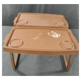 Plastic collapsible lap trays