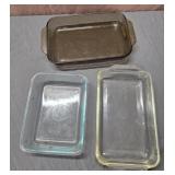 Pyrex and fire king baking dishes