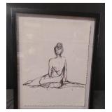 Charcoal framed print 17 x 21