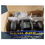 Schlage keyed entrance. 3 sets