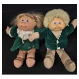 Vintage Cabbage Patch Dolls boy and girl 1980s