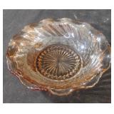 Vintage Imperial Carnival Glass Ruffled Bowl