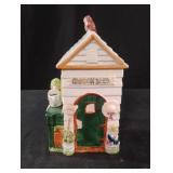 Garden Shed ceramic cookie jar