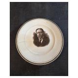 antique semi porcelain political campaign plate