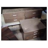 Metal storage drawers with contents. No shipping.