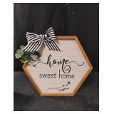 Home sweet home wood sign
