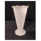 Vintage Anchor Hocking Hobnail Milk Glass Trumpet