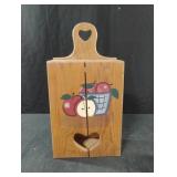 Farmhouse style plastic grocery bag storage