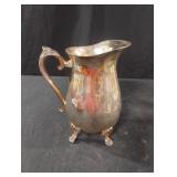 Vintage silver plated water pitcher