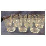 Set of 11 drinking glasses