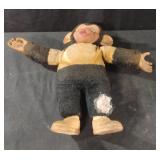 Vintage Rubber face and hands stuffed monkey
