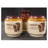 Cherokee North Carolina ceramic souvenir salt and