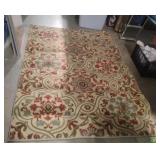 Lisa Damask Garden Beige Rug 7.3 x 5