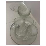 Arcoroc France clear glassware, four bowls, 49