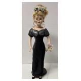Ceramic doll with stand 20 inches tall Good